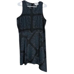 Olive & Oak Black Sleeveless Asymmetrical Lightweight Dress Women’s Size Large